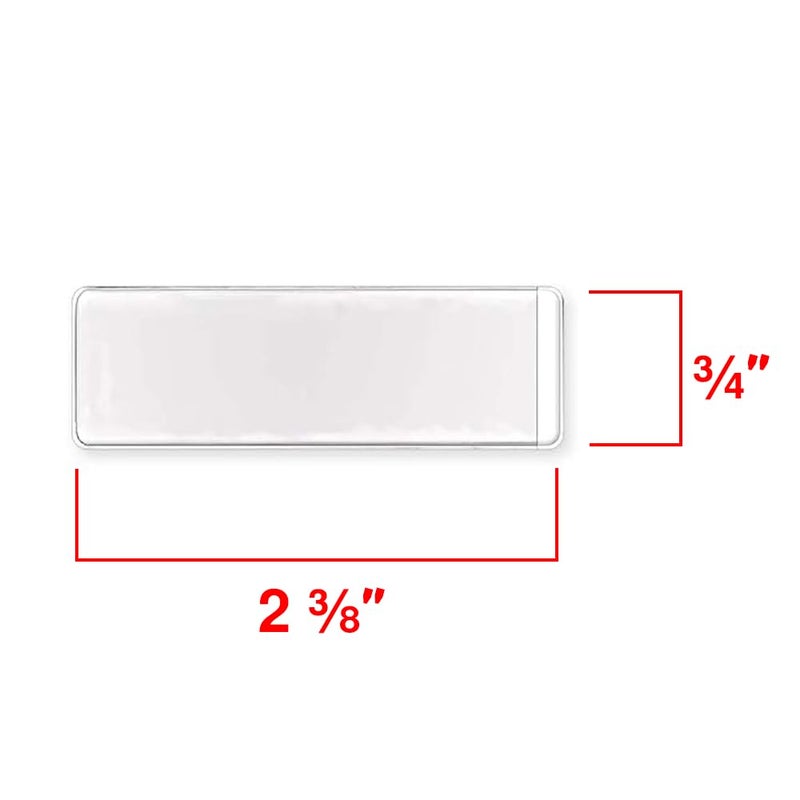 STORE SMART StoreSMART - Peel & Stick 6/8" x 2 3/8" Shelf Tag/Label Holders - 25-Pack - Open Short Side - STB861S-25 - Image 4